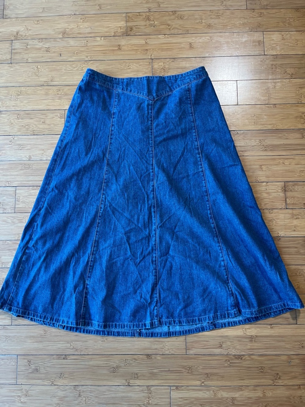 Vintage Chadwicks Classic Deep Blue Western Denim A-Line Skirt